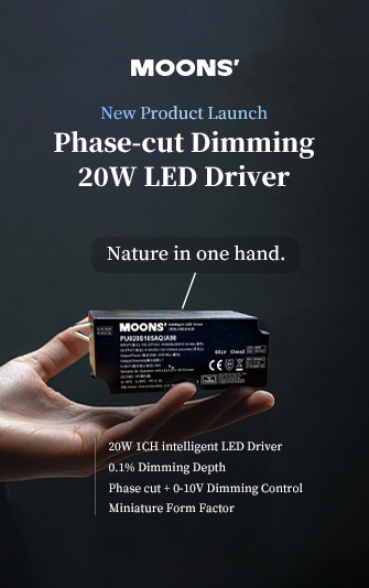 MOONS' First Phase-cut Dimming 20W Intelligent LED Driver has launched