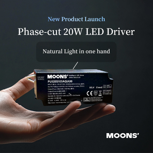 MOONS' First Phase-cut Dimming 20W Intelligent LED Driver has launched