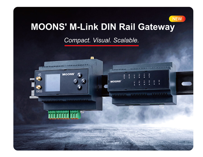 MOONS' M-Link DIN Rail Gateway
