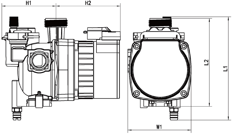 Composite plastics pump housing (AVL 1)